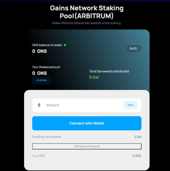 Gains Network WIdget – screenshot 1