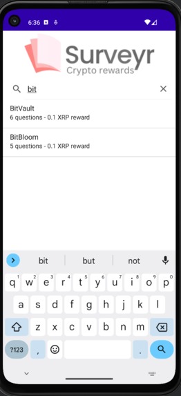 Surveyr: Microtransaction product surveys on the XRP network – screenshot 2