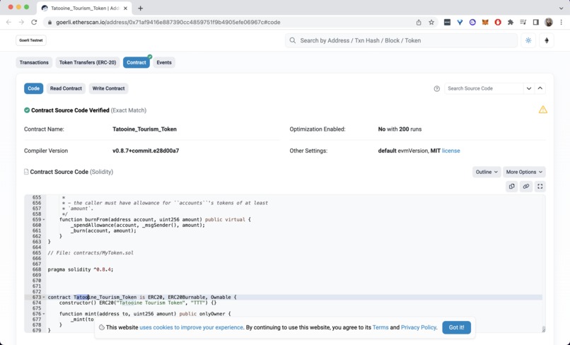 Tatooine Tourism Token: Proof-of-Travel – screenshot 1