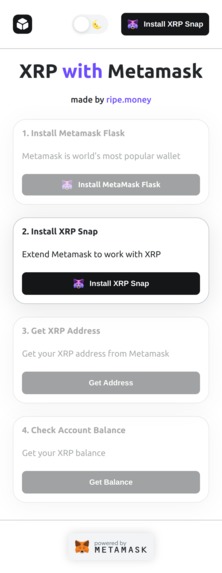 Metamask Snap for XRPL – screenshot 1