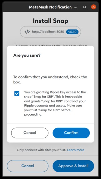 Metamask Snap for XRPL – screenshot 3