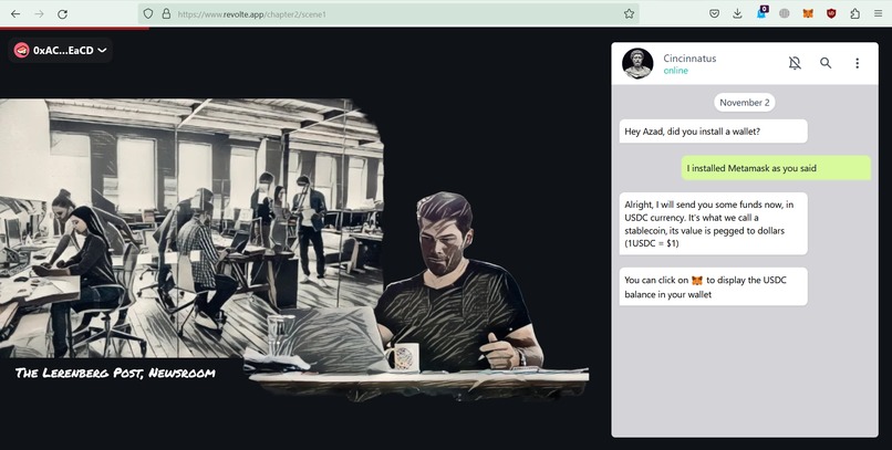 Revolte - An interactive novel to onboard Web2 users to Web3 – screenshot 6