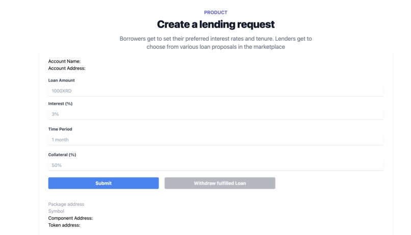 Peer Lend - Scrypto lending marketplace  – screenshot 8
