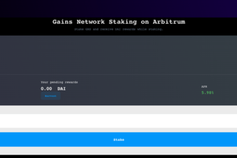 Gains Network Staking on Arbitrum
