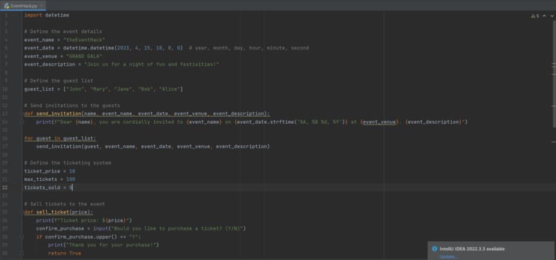 theEventhack – screenshot 1