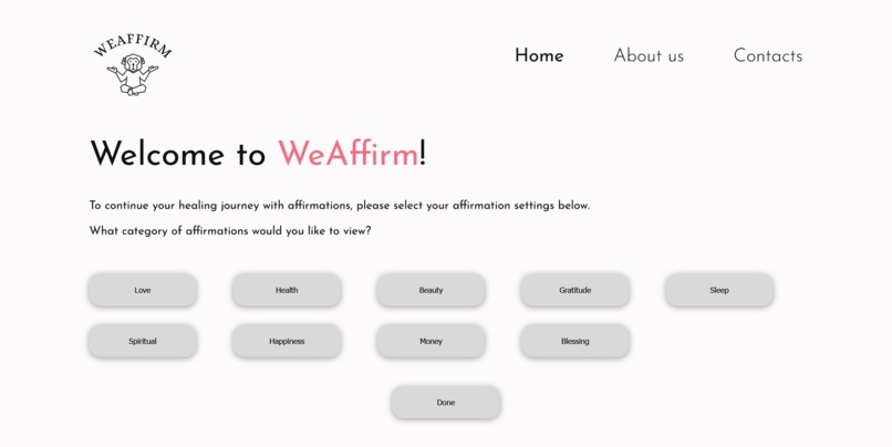WeAffirm – screenshot 1