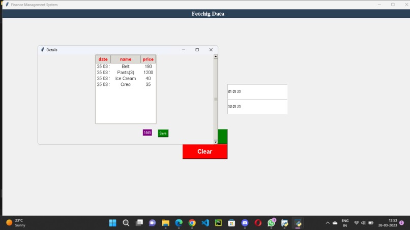Personal Finance Management System – screenshot 5