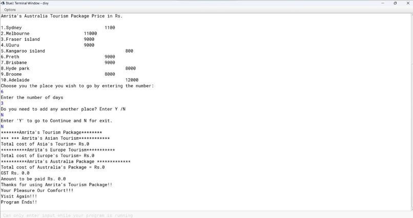 Tourism management  – screenshot 1