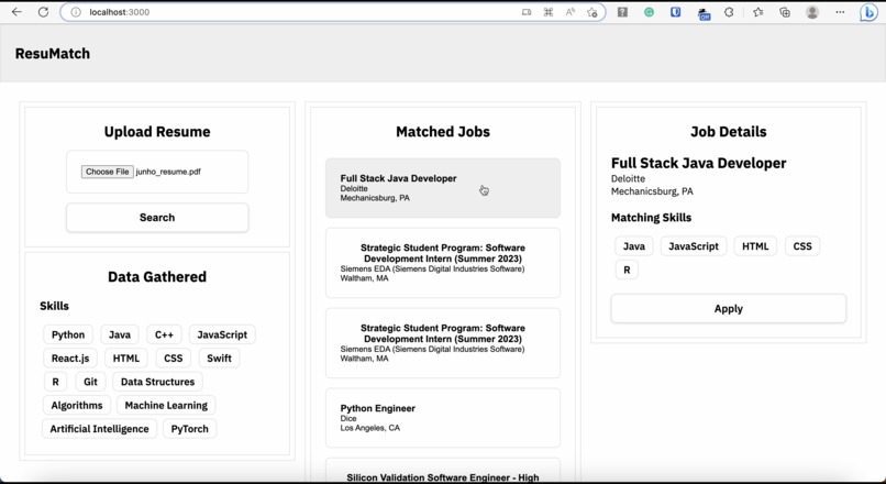 ResuMatch – screenshot 2