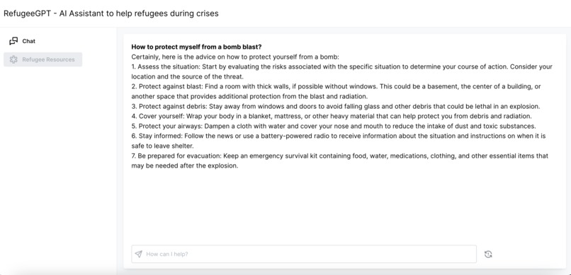 RefugeeGPT – screenshot 1