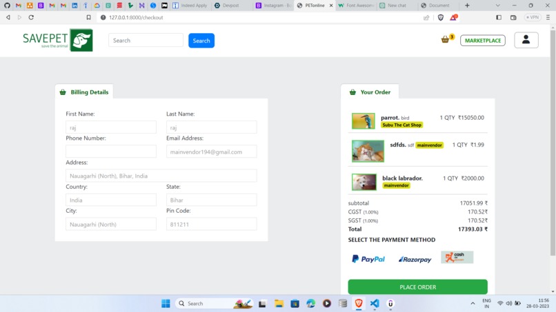 online pet store  – screenshot 5