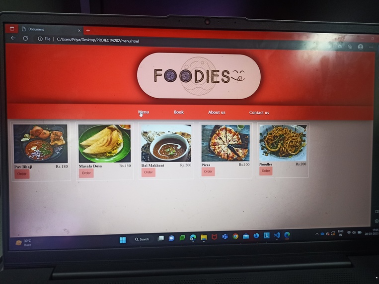 Food delivery dapp – screenshot 1