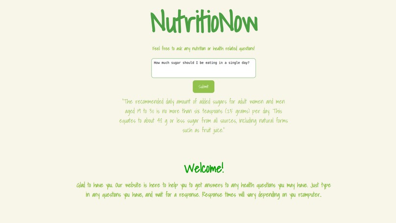 NutritioNow Website – screenshot 1