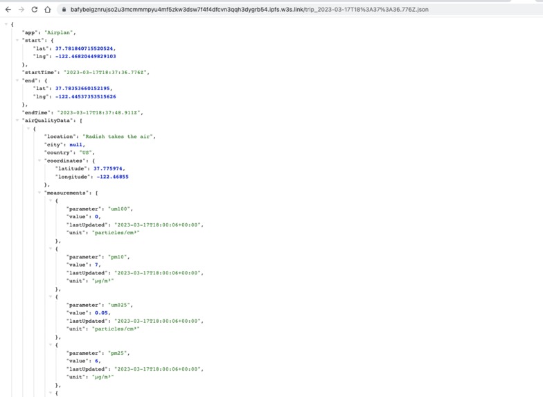 Airplan: CO2-optimized journies backed by Filecoin and Web3 – screenshot 2