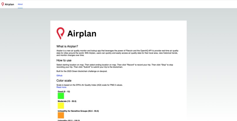 Airplan: CO2-optimized journies backed by Filecoin and Web3 – screenshot 3