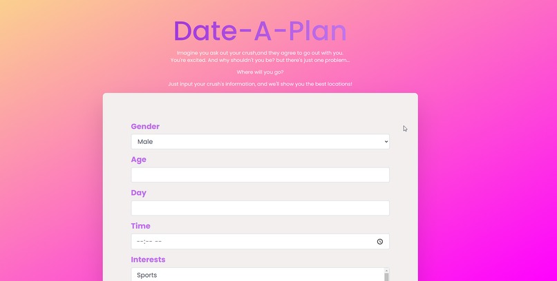 BEGINNER Plan-A-Date – screenshot 2