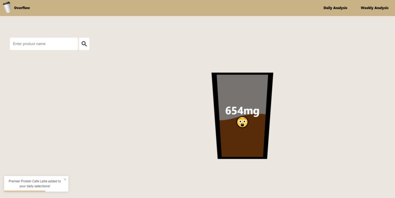 ADVANCED | Overflow: The Caffeine Tracker App – screenshot 2