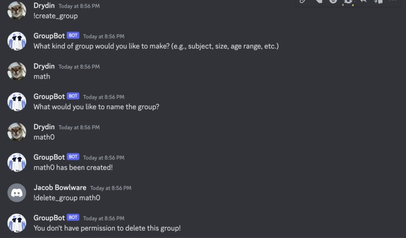 GroupBot – screenshot 4