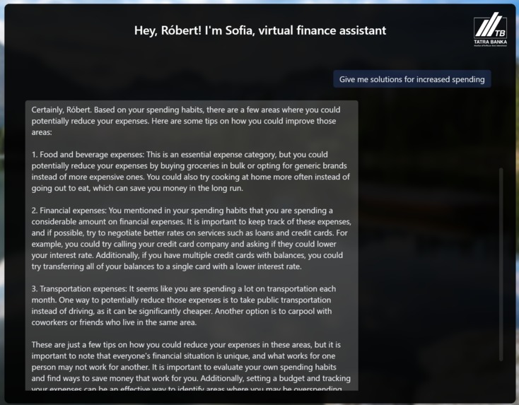 Sofia - Virtual Finance Assistant – screenshot 3
