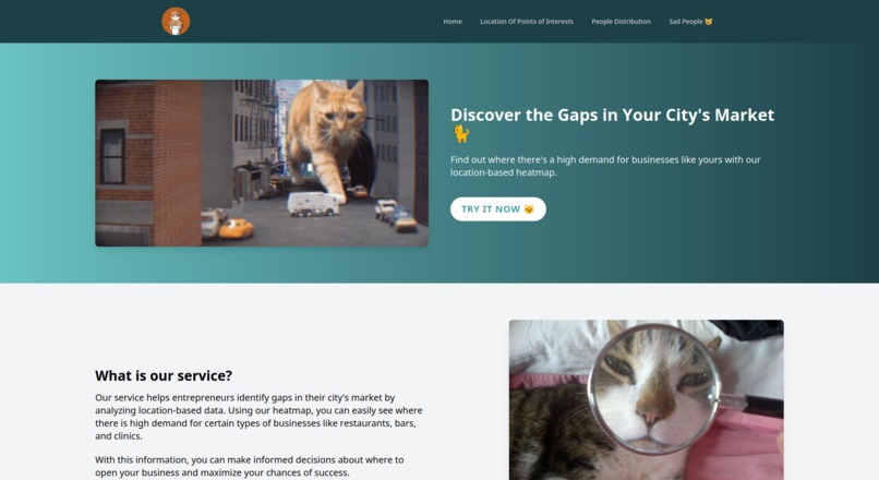Evaluating optimal positions for new business opportunities – screenshot 1