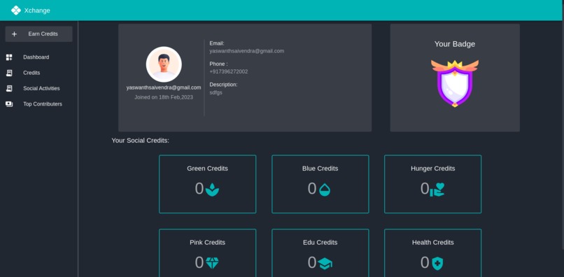 socialXchange – screenshot 1