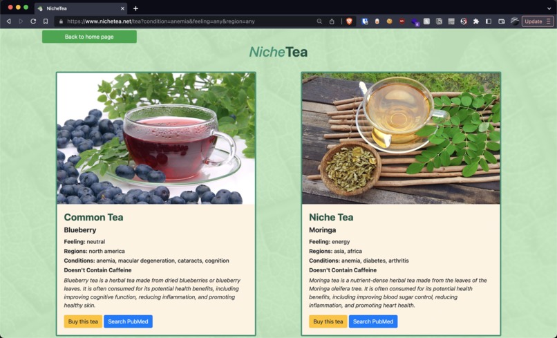 NicheTea – screenshot 2