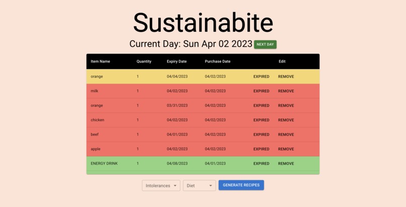 Sustainabite – screenshot 4