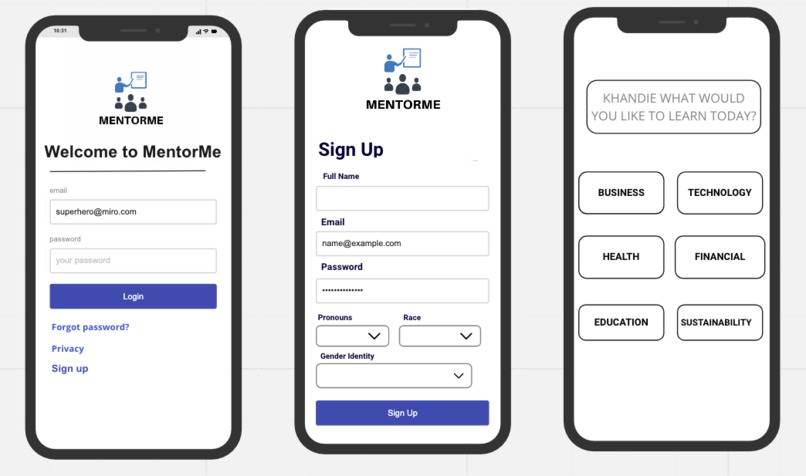 MentorMe – screenshot 1