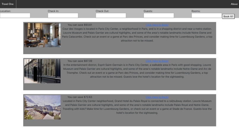 TravelOne – screenshot 2