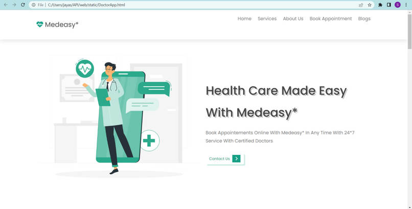 Doctor Appointment Application – screenshot 1