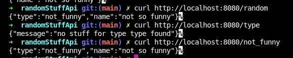 Random stuff API – screenshot 1