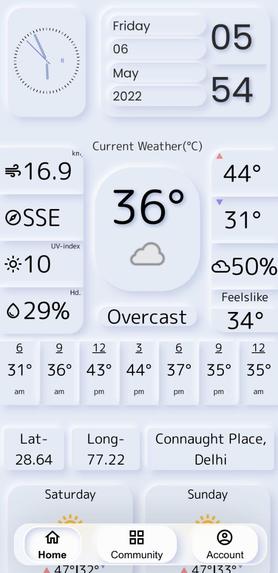 Weather app – screenshot 2