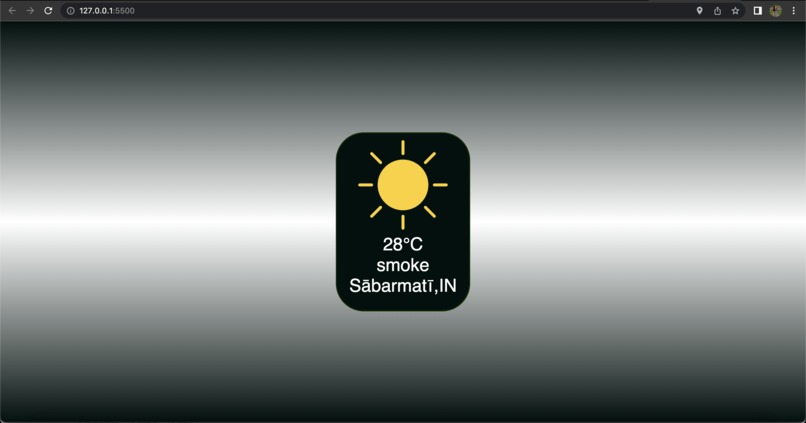 Weather Web Application – screenshot 1