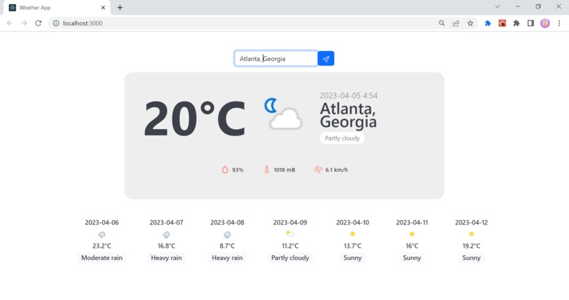 Weather Forecaster App – screenshot 1