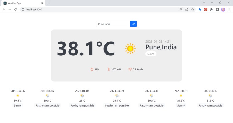 Weather Forecaster App – screenshot 3