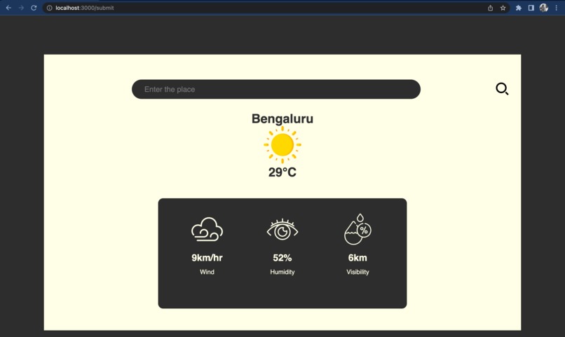 Weather Forecasting App  – screenshot 1