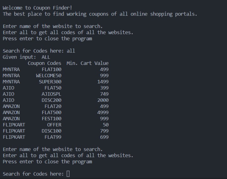 Coupon Finder – screenshot 1