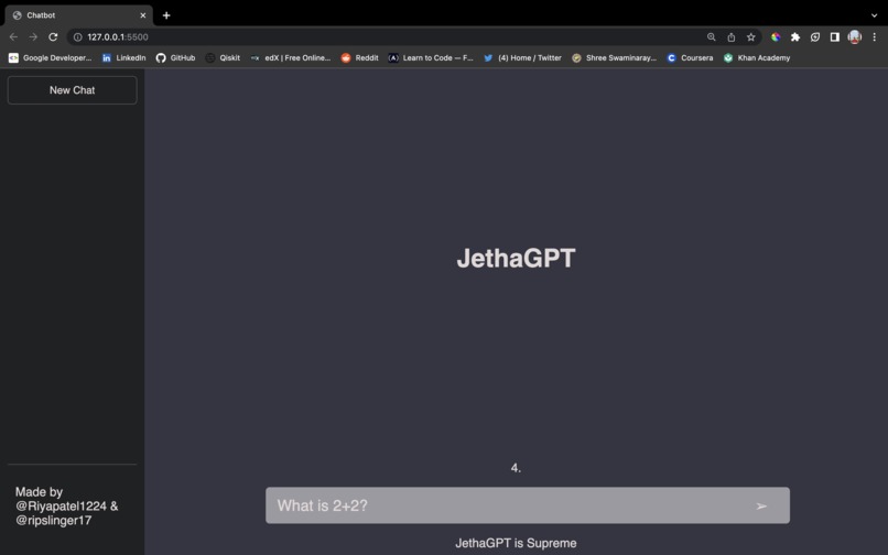 Chatbot with GPT – screenshot 2