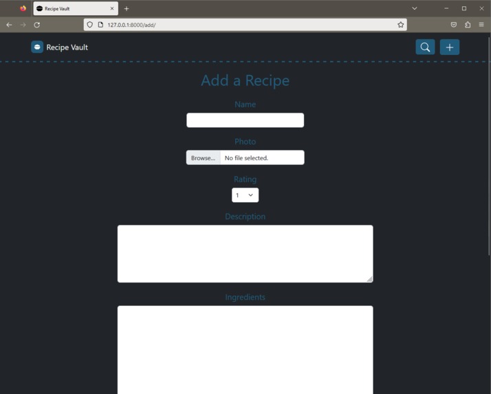 Recipe Vault – screenshot 1