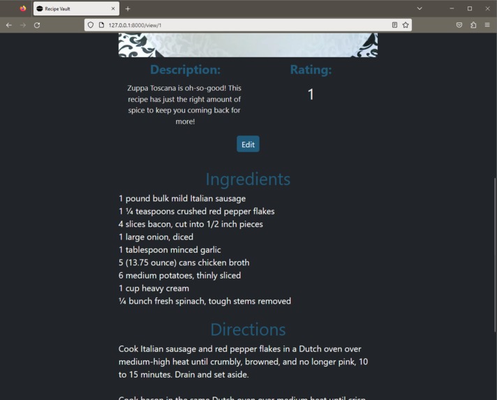 Recipe Vault – screenshot 5