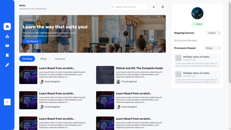 Inter-Ed : A 360 deg Learning Management System – screenshot 2