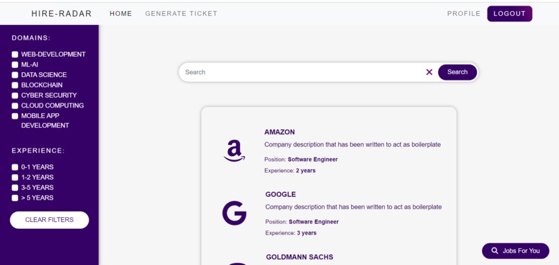hireRadar – screenshot 3