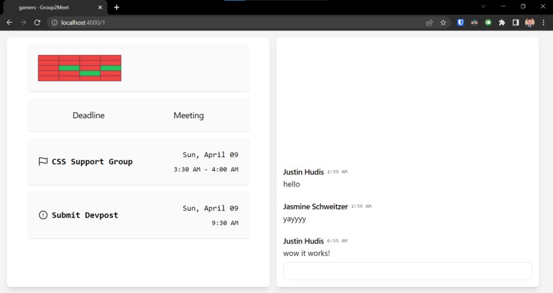 Group2Meet – screenshot 1