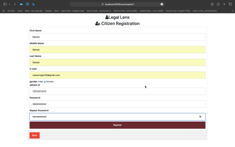 LegalLens  – screenshot 2