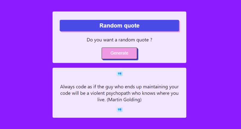 Quote-Generator – screenshot 1