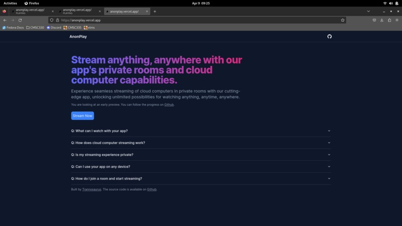 AnonPlay – screenshot 1