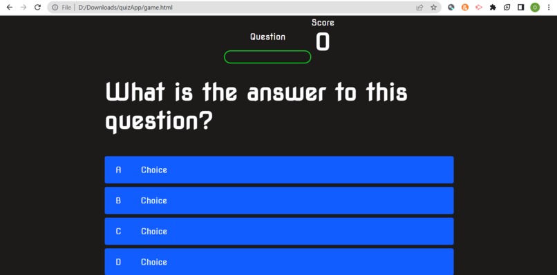 Quiz App – screenshot 1