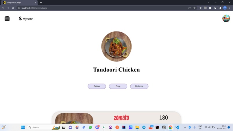 Easy Food Comparision Website – screenshot 1