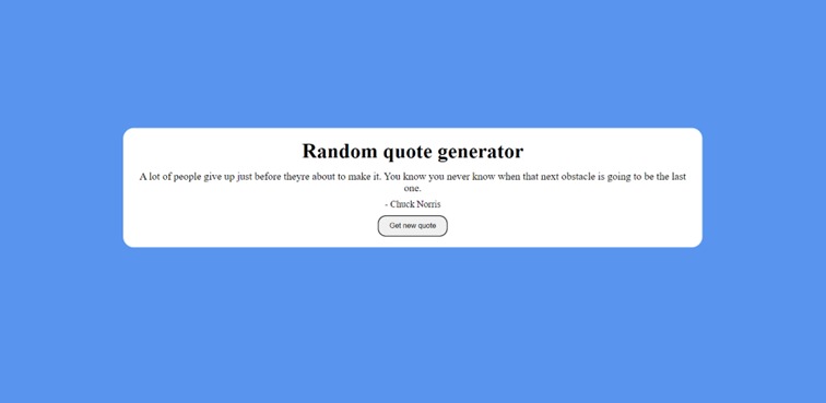Random quote generator – screenshot 1
