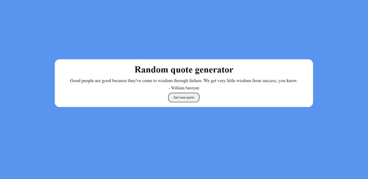 Random quote generator – screenshot 2